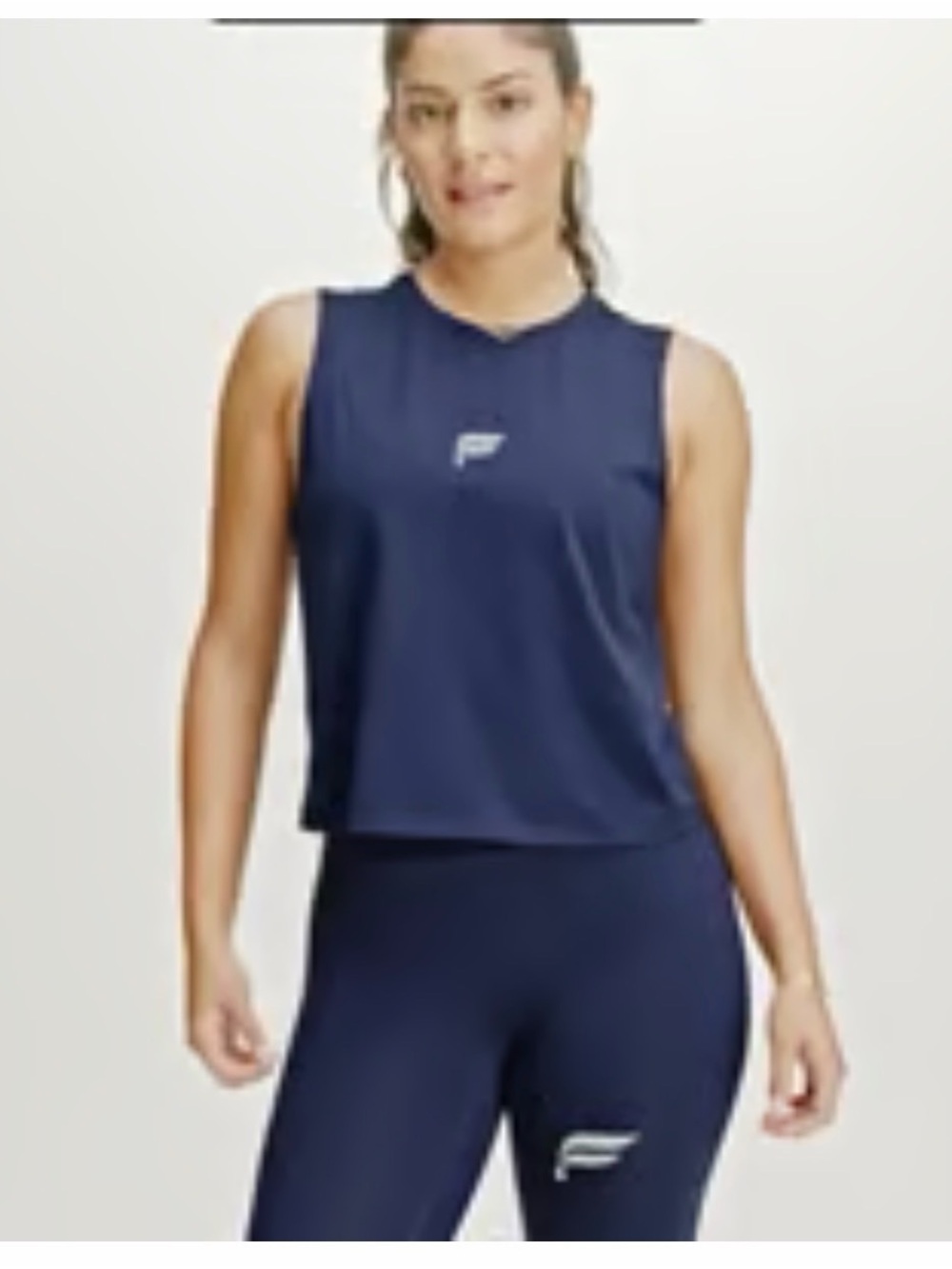 Fabletics Navy Sleeveless Workout Tank